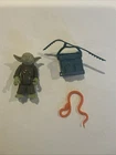 Vintage Star Wars 1977 YODA action Figure With Orange Snake And Backpack