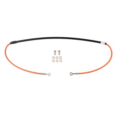 Tusk Front Motorcycle Steel Braided Brake Line STD Length Orange For GASGAS MC