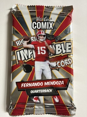 Fernando Mendoza 2025 Wild Card Comix Rookie Factory Sealed Pack #d/5 Or Less