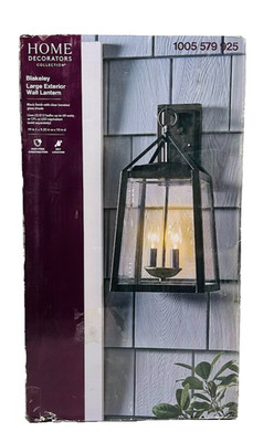 Home Decorators Collection Blakeley 19.25 in. Transitional 2-Light Black Outdoor