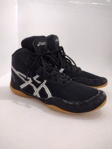 ASICS Youth Matflex 5 Wrestling Shoe brand new size 3 - C545N - Black Silver 