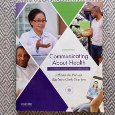Communicating about Health : Current Issues and Perspectives du Pré Overton 2021
