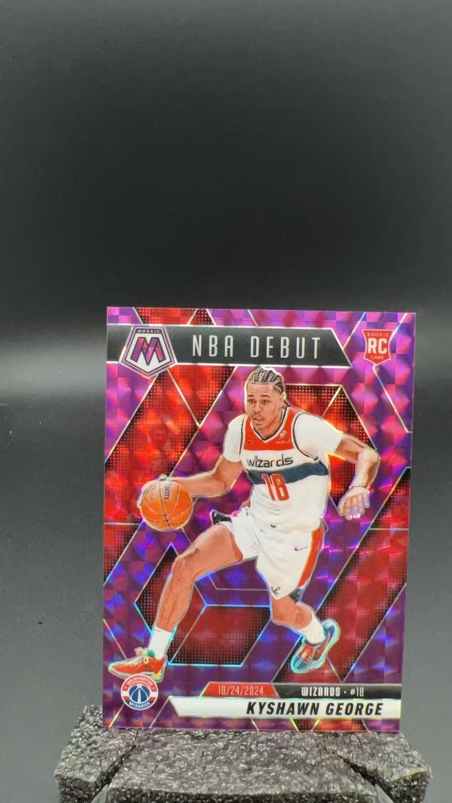 2024-25 Panini Mosaic Kyshawn George RC NBA Debut Purple /99 #11496 S