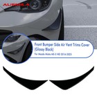 Front Bumper Side Air Vent Fin Trim For Mazda MX-5 ND Miata 2016-2025 2017 Black