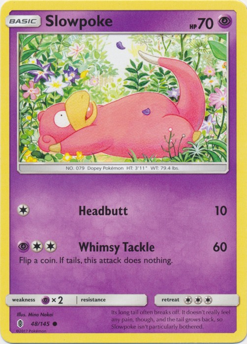Slowpoke - 48/145 - Common - Damaged - Guardians Rising