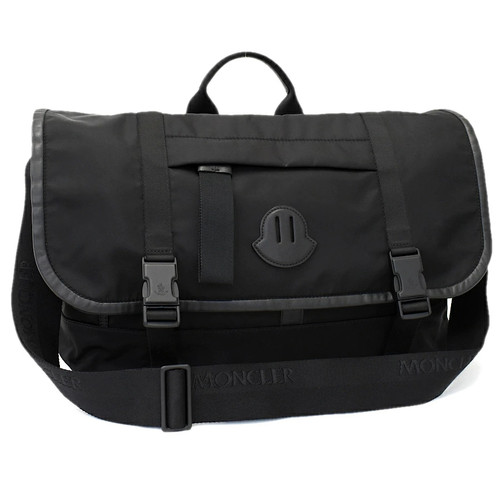 Moncler Stratus Messenger Crossbody Bag Nylon Black MONCLER STRATUS