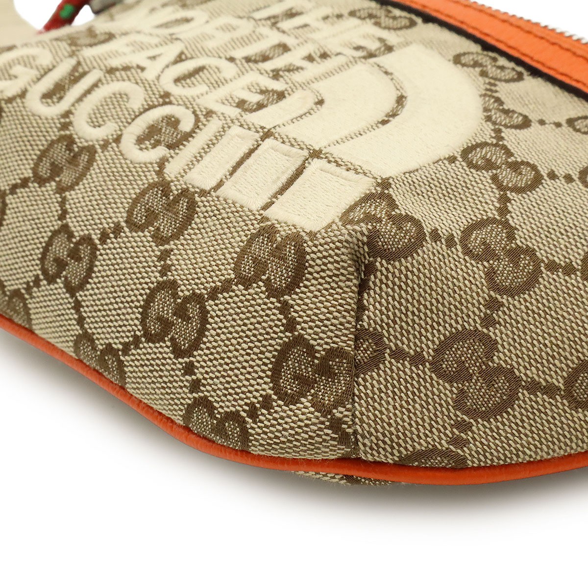 GUCCI GG Canvas Waist Bag Body Bag THE NORTH FACE Collaboration Beige Orange 650 thumbnail 3