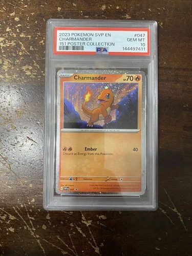 2023 POKEMON SVP EN-SV BLACK STAR PROMO 151 POSTER COLL #047 CHARMANDER PSA 10
