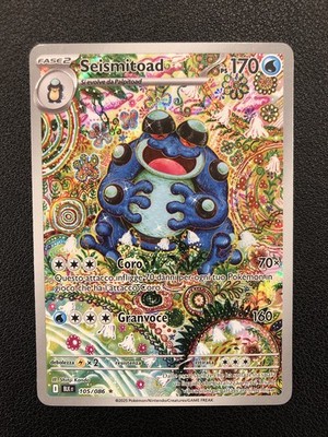 Pokemon Karte Seismitoad 105/086 Illustration Rare Schwarzlicht DEU NM - PackFresh