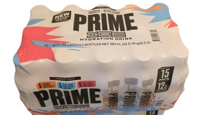 PRIME Hydration ICE BUNDLE  Blue Chill, Red Chill, Orange 12 FL Oz, (Pack of 15)