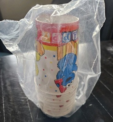 Vintage Sesame Street 1st Birthday Hot/Cold Paper Cups (8ct)