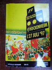FIA Formel 1 WM Offizielles Programmheft Hockenheim 1997 Großer Mobil 1 Preis