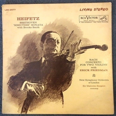 Heifetz, Bach, Beethoven ''Kreutzer'' Sonata / Concerto For Two Violins Vinyl 1961