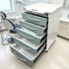 Dental Storage Cabinet 5Drawers Mobile Cart Moving for Medical Clinic Office