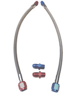 4an 18 Nitrous Stainless Hose 4an To 3an Red And Blue With 4an 18 Npt Fittings
