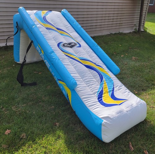 RAVE Sports Pontoon Boat Slide 10ft (3004.8632) Inflatable Boat Slide w 12V Pump