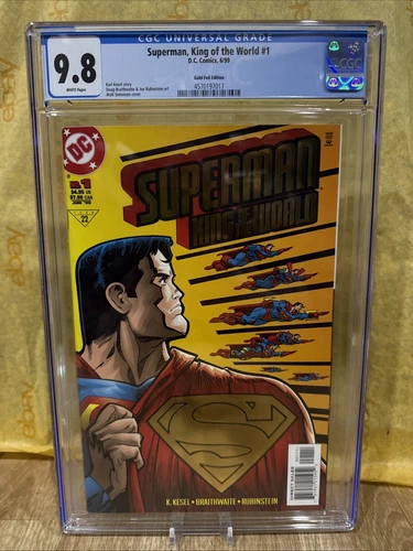 Superman King of the World Comic Book #1 Foil Cover DC 1999 Graded Cgc 9.8 Gold
