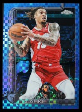 2025-26 Topps Chrome #133 Brandon Clarke Memphis Grizzlies Blue X-Fractor
