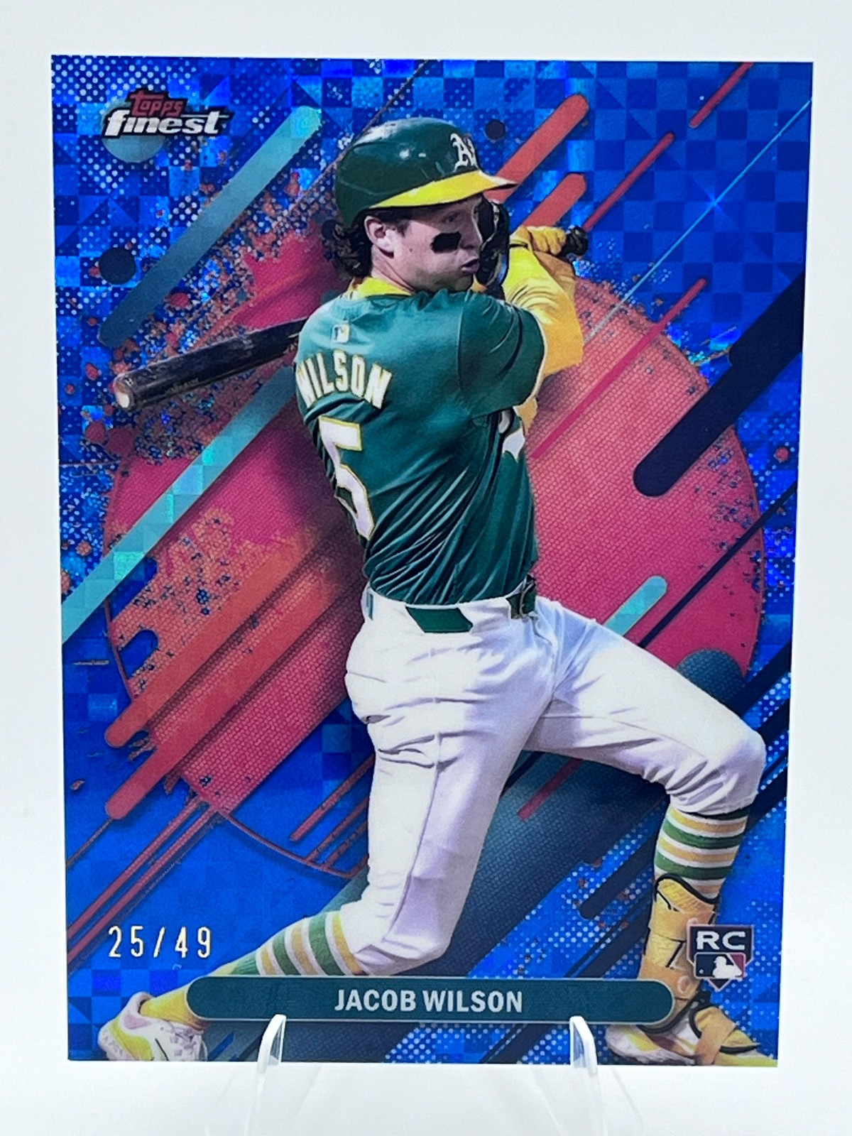 Jacob Wilson 2025 Topps Finest #295 Rare Blue Checkerboard 25/49