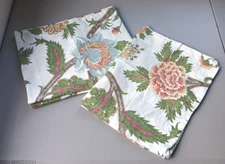 2 Noble Excellence Botanical Pillow Shams Cotton Linen Botanical French Country