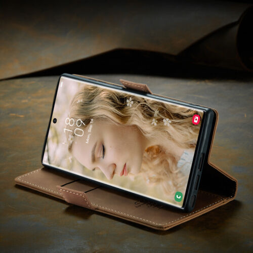 Magnetic Wallet Case Leather Flip Cover for Samsung Galaxy S22/S23/S24/S25 Ultra - Picture 17 of 24