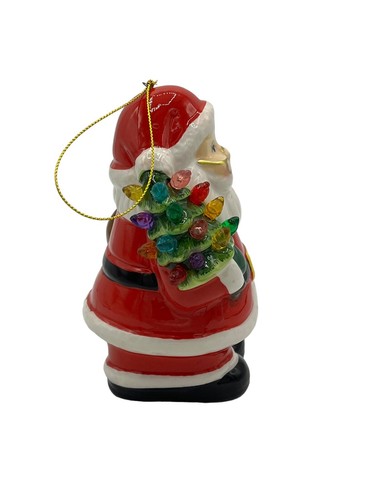 Estatuilla de colección Mr. Christmas 5,5" nostálgico adorno de Santa Claus árbol parpadeante - Imagen 5 de 6