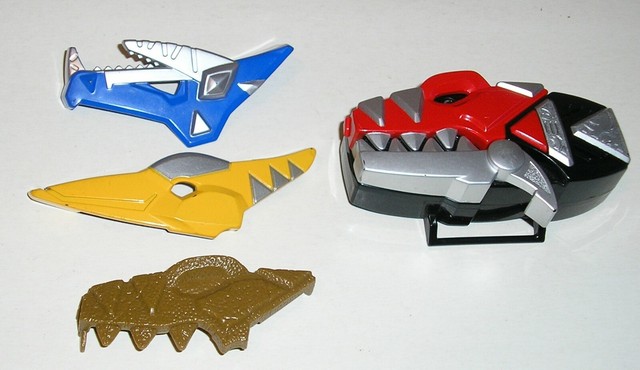 2004 Bandai Power Rangers Dino Thunder THUNDERSAURUS MORPHER w/ All Faceplates ! | eBay