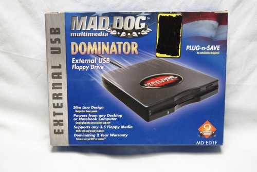 lecteur de disquette externe mad dog dominator MD-ED1F 3,5 1,44 mb neuf