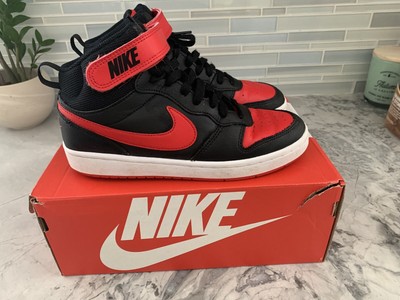 Nike Court Borough Mids Black And Red Unisex Youth Size 5 5 Used Ebay Nike Court Borough Mids Black And Red Unisex Youth Size 5 5 Used Ebay