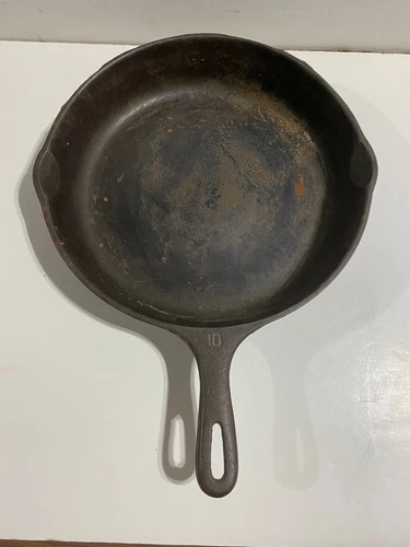 Vintage Wagner Ware No. 10 Cast Iron 11 3/4 Inch Skillet Frying Pan