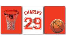 Basketball Jersey Posters, Personalized, Custom Names, Wall Art Poster Prints
