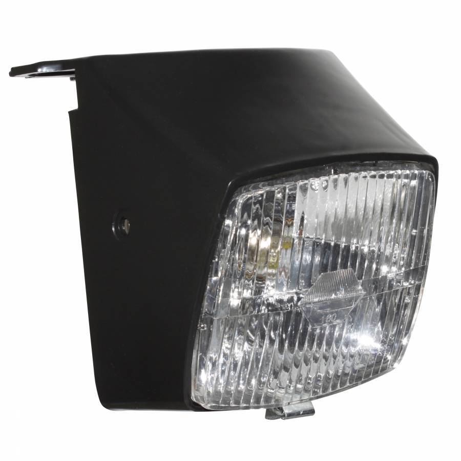 Phare complet pour Peugeot 103 Vogue avec ampoule 12V et cuvelage noir haute résistance