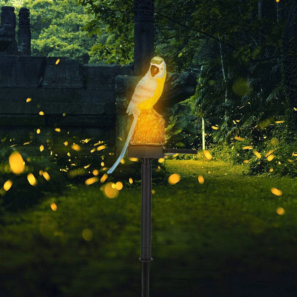 Solar LED Solarleuchte Garten Papagei Gartenbeleuchtung Solarlampe Dekor Outdoor - Bild 4 von 4