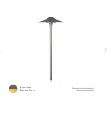 Canopy 22'' Tall LED Center Mount Path Light - 12VDC (WAC Lighting #6051-30BZ  )