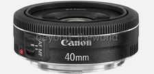 [Canon] EF 40mm f/2.8 STM Pancake Lens (Bulk Package) - Black