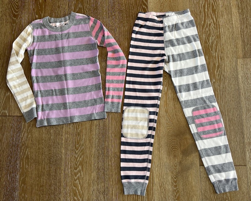 Hanna Andersson Girls Mix-It-Up Pajama Size 130/US 8 VGUC