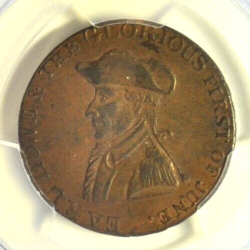 mw22218 Great Britain Hampshire, Emsworth; 1/2 Penny Token 1794 PCGS MS62 DH#20a - Image 3 of 4