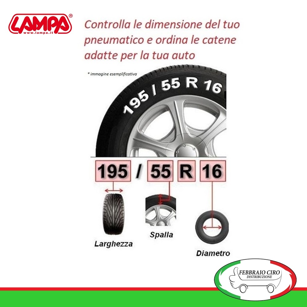 Catene da Neve Omologate per Auto 235/55R18 - Lampa R9 Gr.14 235/55-18 - 16080 - Miniatura 6