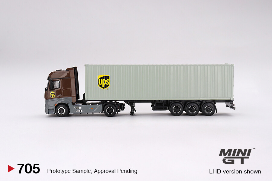 Mini GT #705 Mercedes-Benz Actros w/ 40 Ft Container 