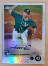 2015 Topps Chrome Kendall Graveman Rookie Refractor Auto 238/499 #AR-KG  A's