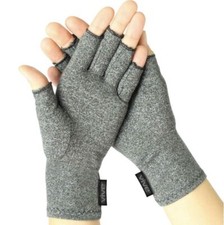 VIVE Arthritis Gloves - Unisex Rheumatoid Compression Hand Glove Gray Medium