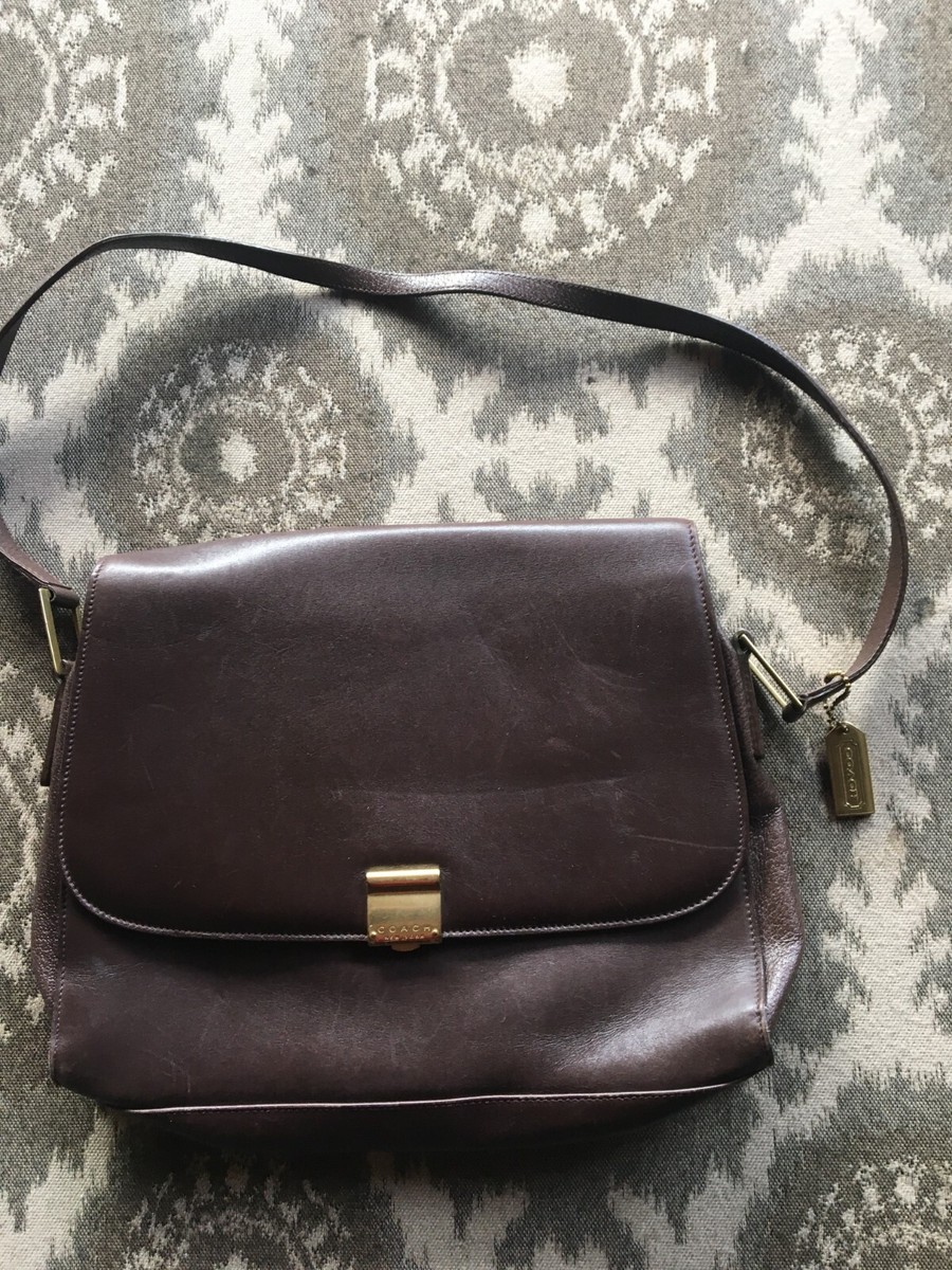 Vintage Coach Brown Bag Large Bridle Satchel 6702 Italy | eBay