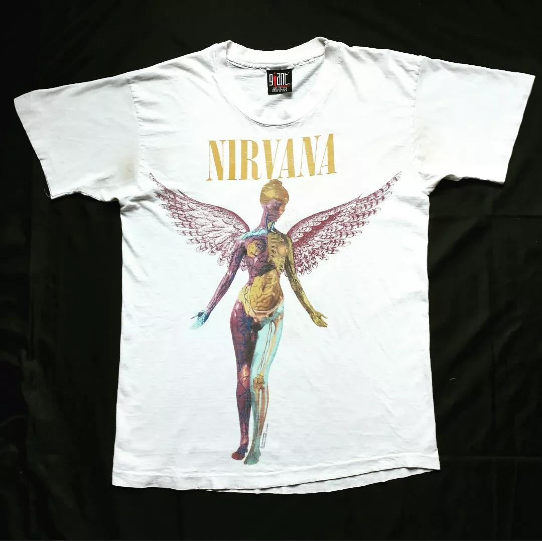 31254 00´s NIRVANA IN UTERO ヴィンテージ Tシャツ-