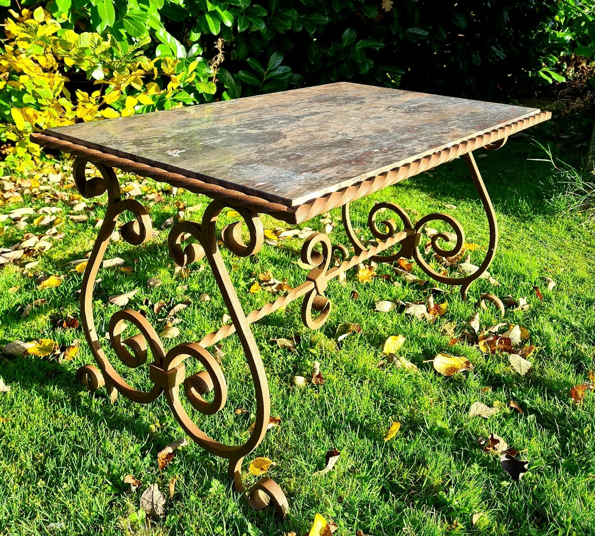 Forged iron 2024 coffee table