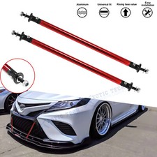 Pair Red Bumper Aluminum Slloy Lip Splitter Strut Rod Tie For Lexus Toyota