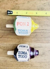 2 Wood Toma Todo, Pirinola Mexican Traditional Toy
