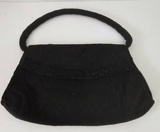 Vintage Black Heavily Beaded Purse