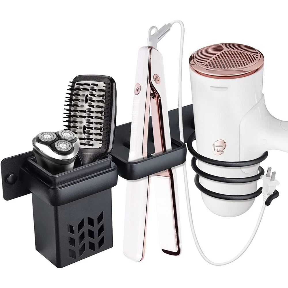 Hair Dryer Holder Rack Wall Mounted Storage Holder Box Hair
