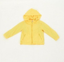Little Akiabara Niños Impermeable 12M Amarillo Impermeable Nylon Capucha Cremallera Completa Chaqueta
