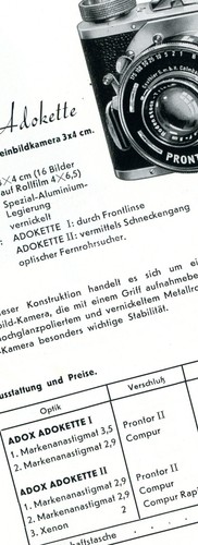 ADOX Prospekt Ausgabe 1939 ADRETTE TRUMF I & II TEMPO ADOKETTE SPORT (Y5204 - Picture 4 of 4
